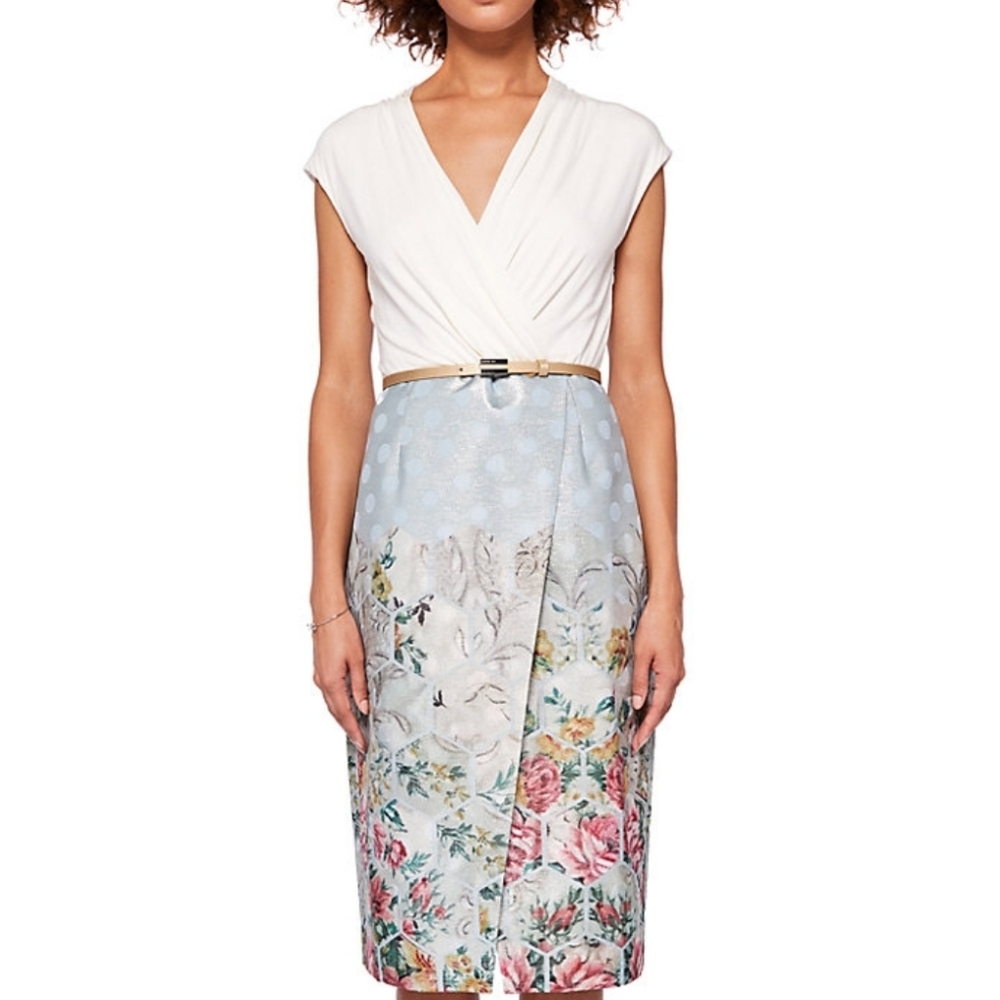 Ted Baker Macal Patchwork Midi Sheath Dress